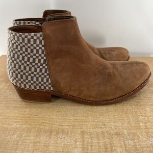 The Root Collective Espe Women's Handmade Ankle Boots Chestnut Leather Size 10